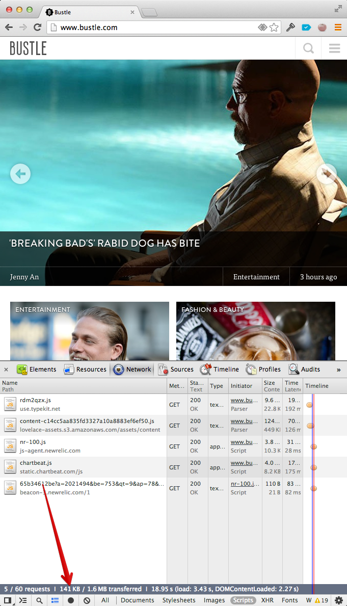 Screenshot of bustle.com